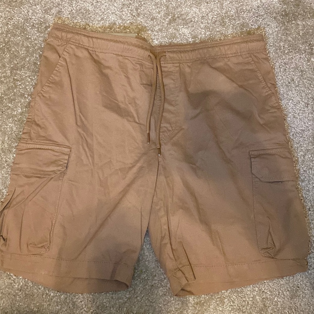 Goodfellow & Co Khaki Cargo Drawstring Shorts